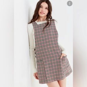 Urban Outfitters Checkered Pinafore Dress L